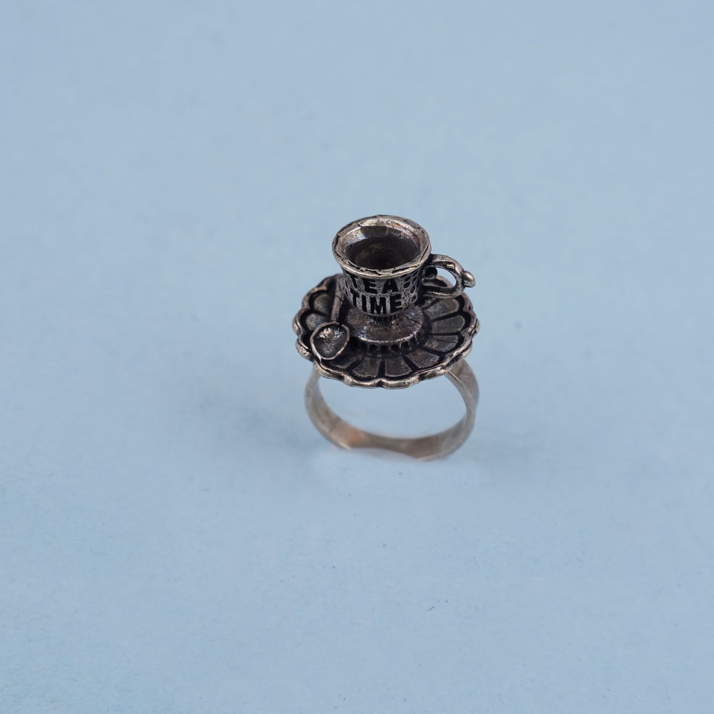 Baithak- Silver oxidised ring