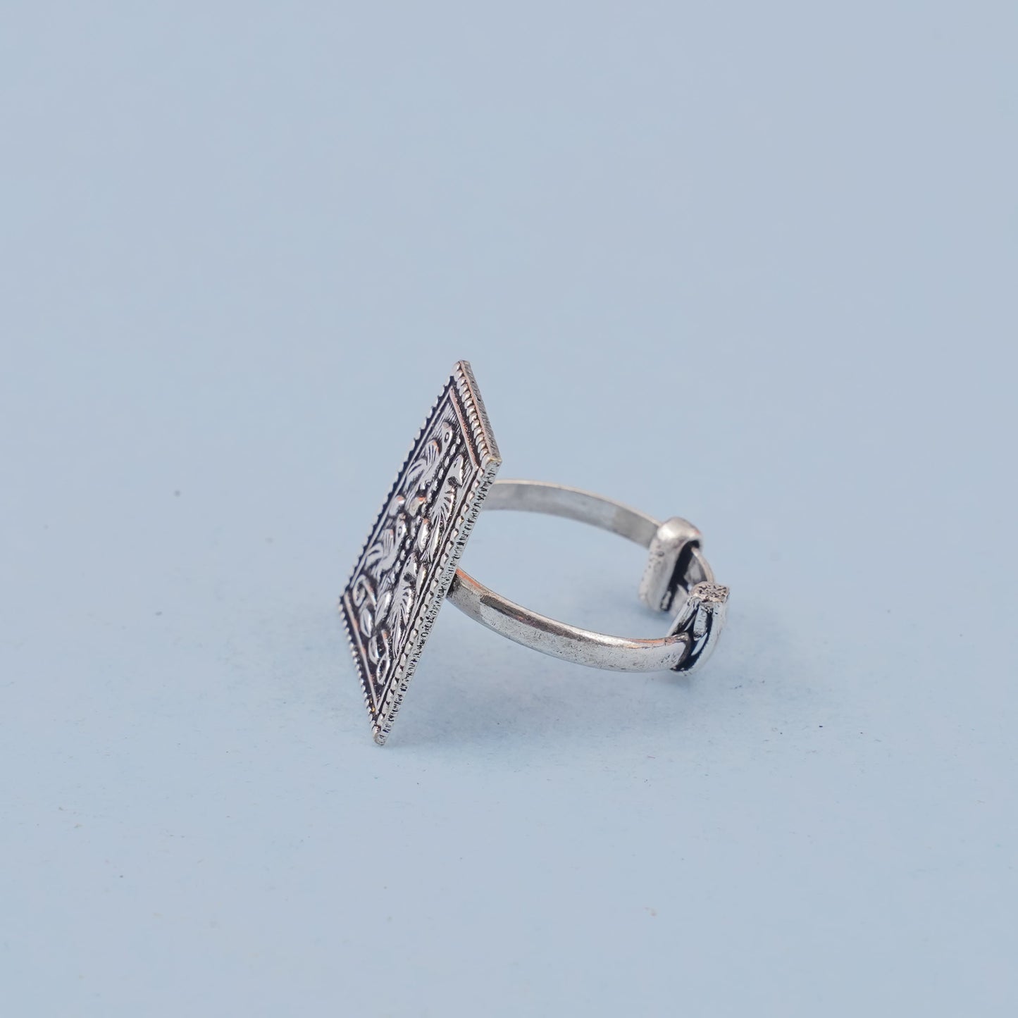 Suvrata- Silver oxidised ring