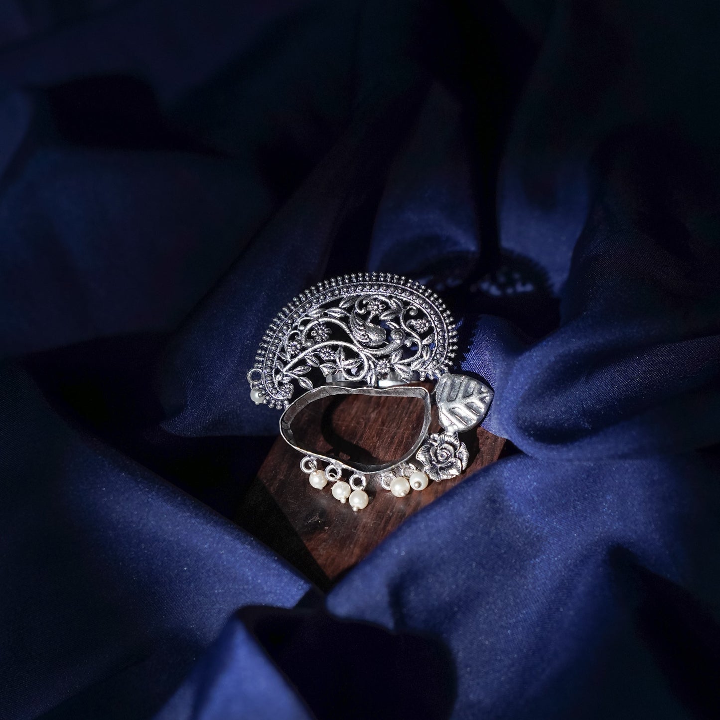 Shobha-Silver oxidised ring