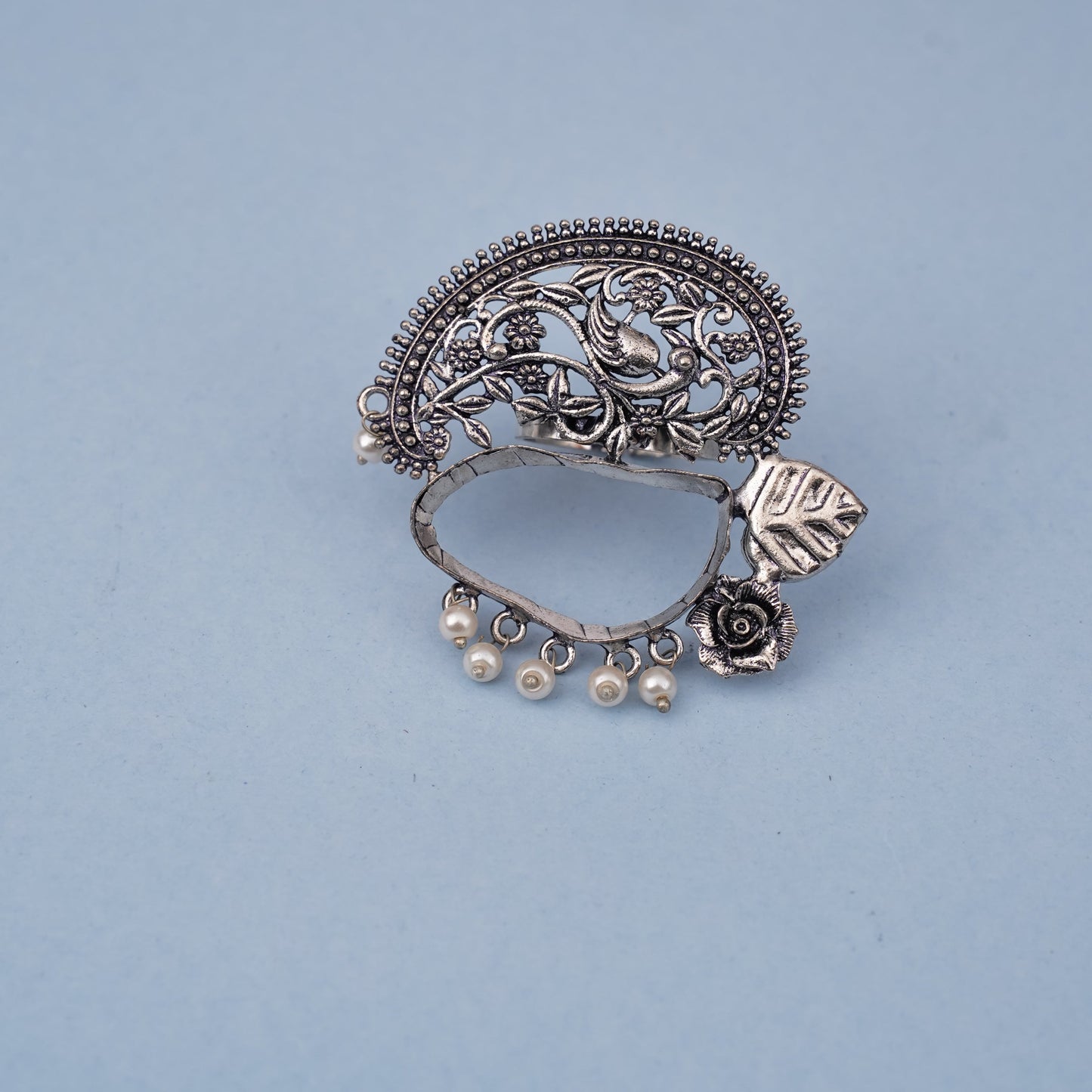 Shobha-Silver oxidised ring