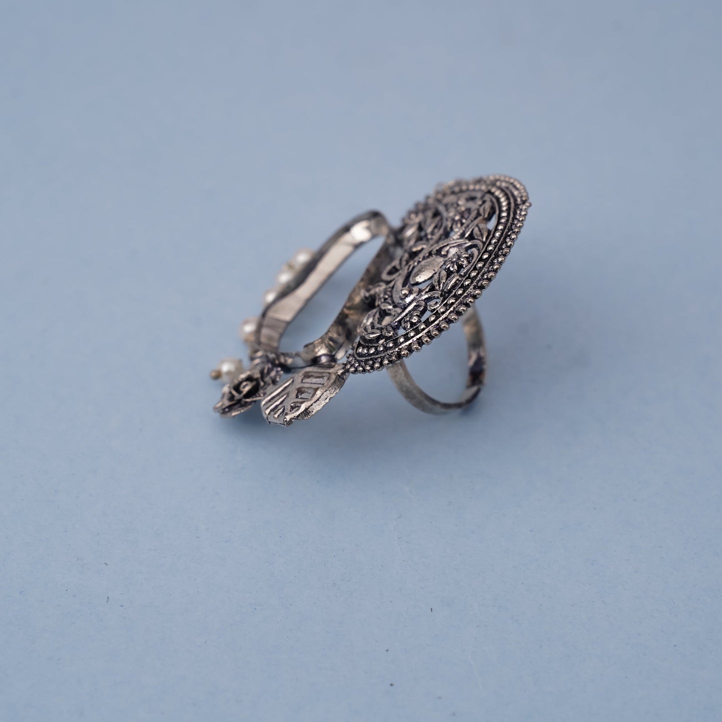 Shobha-Silver oxidised ring
