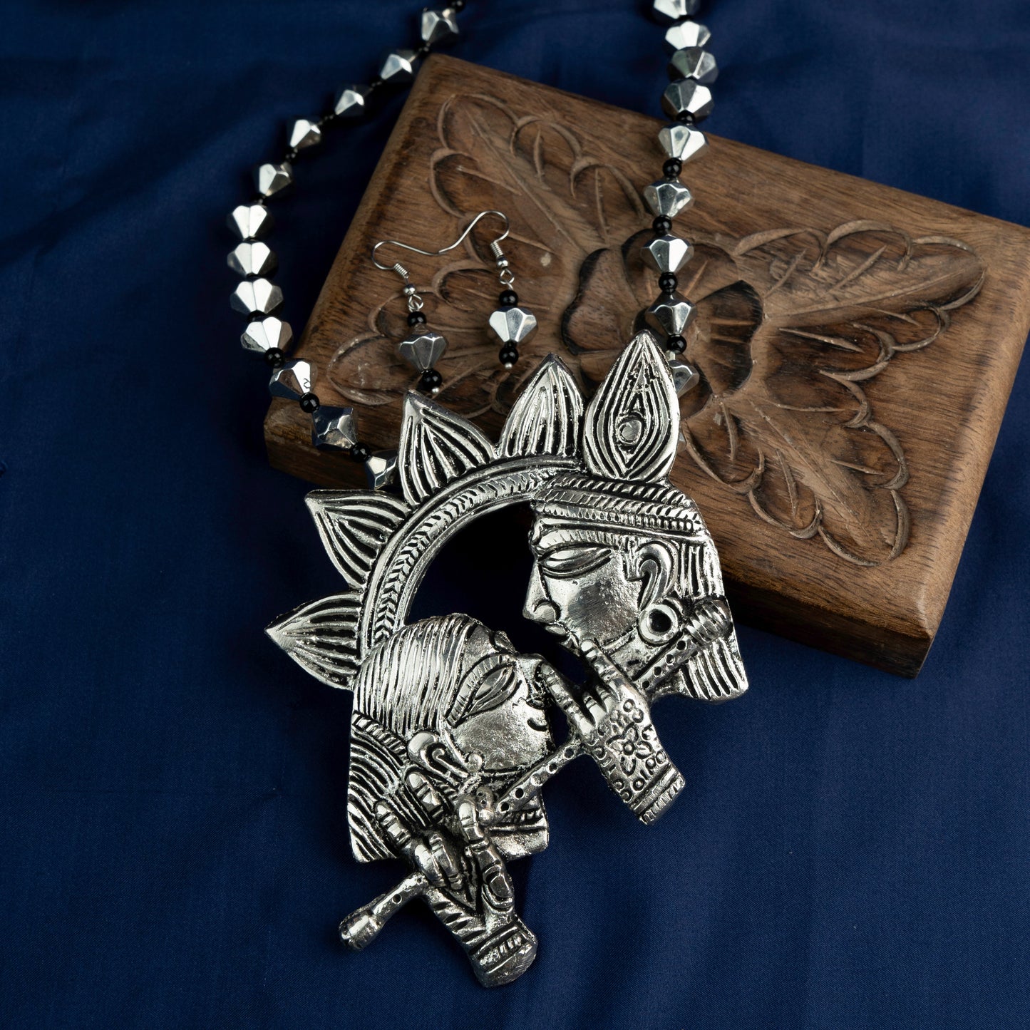 Shraddha- Radha-Krishna Brass Neckpiece Set
