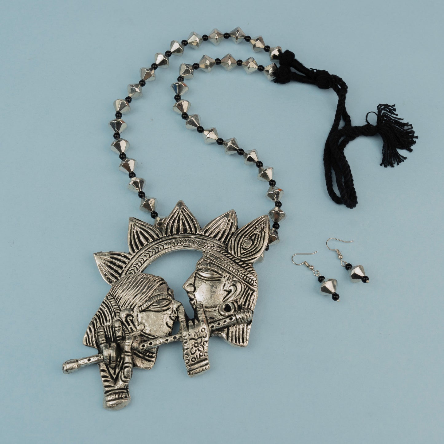 Shraddha- Radha-Krishna Brass Neckpiece Set
