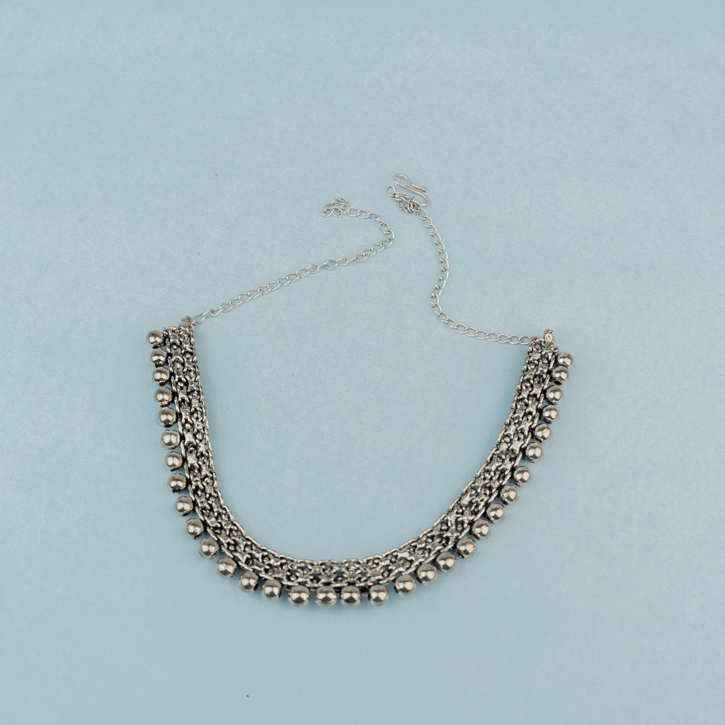 Charita- stone Brass Neckpiece(Red)