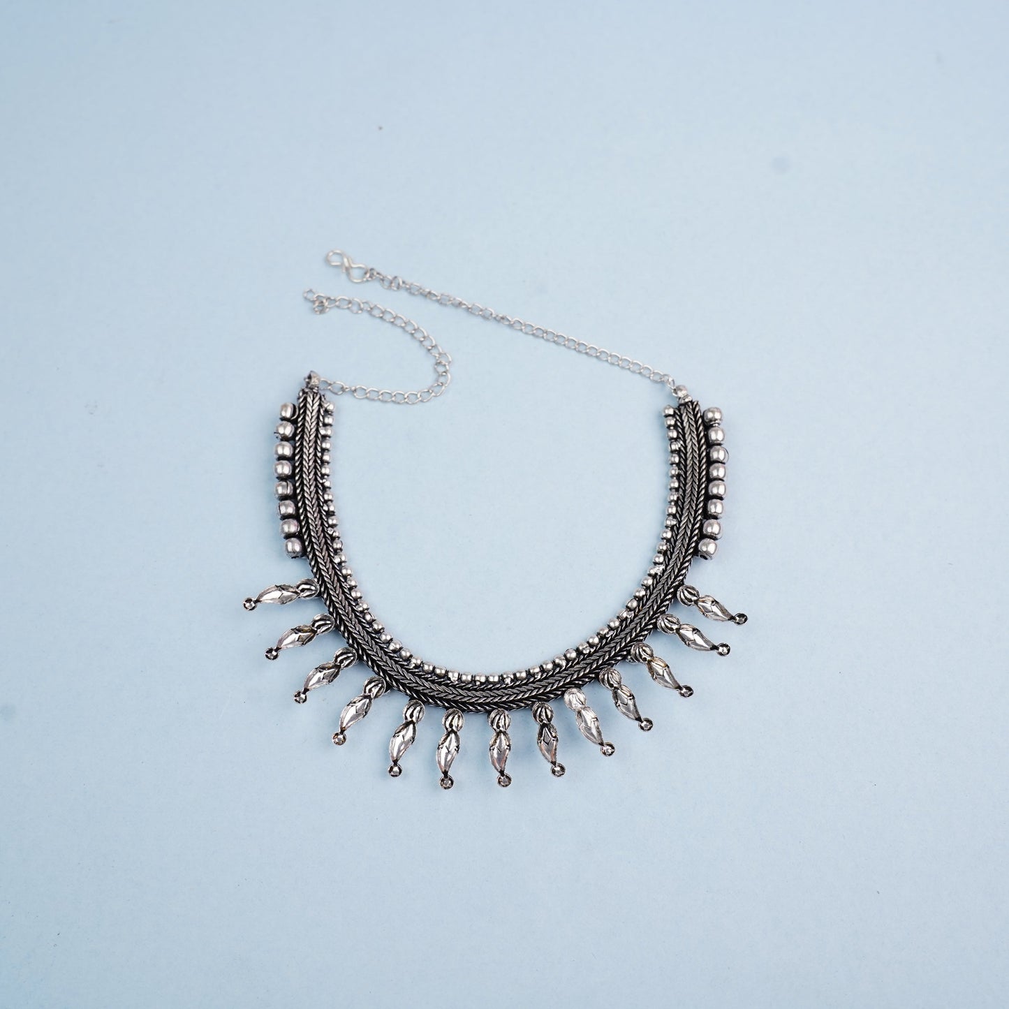 Shyamalika- Brass Oxidised Necklace