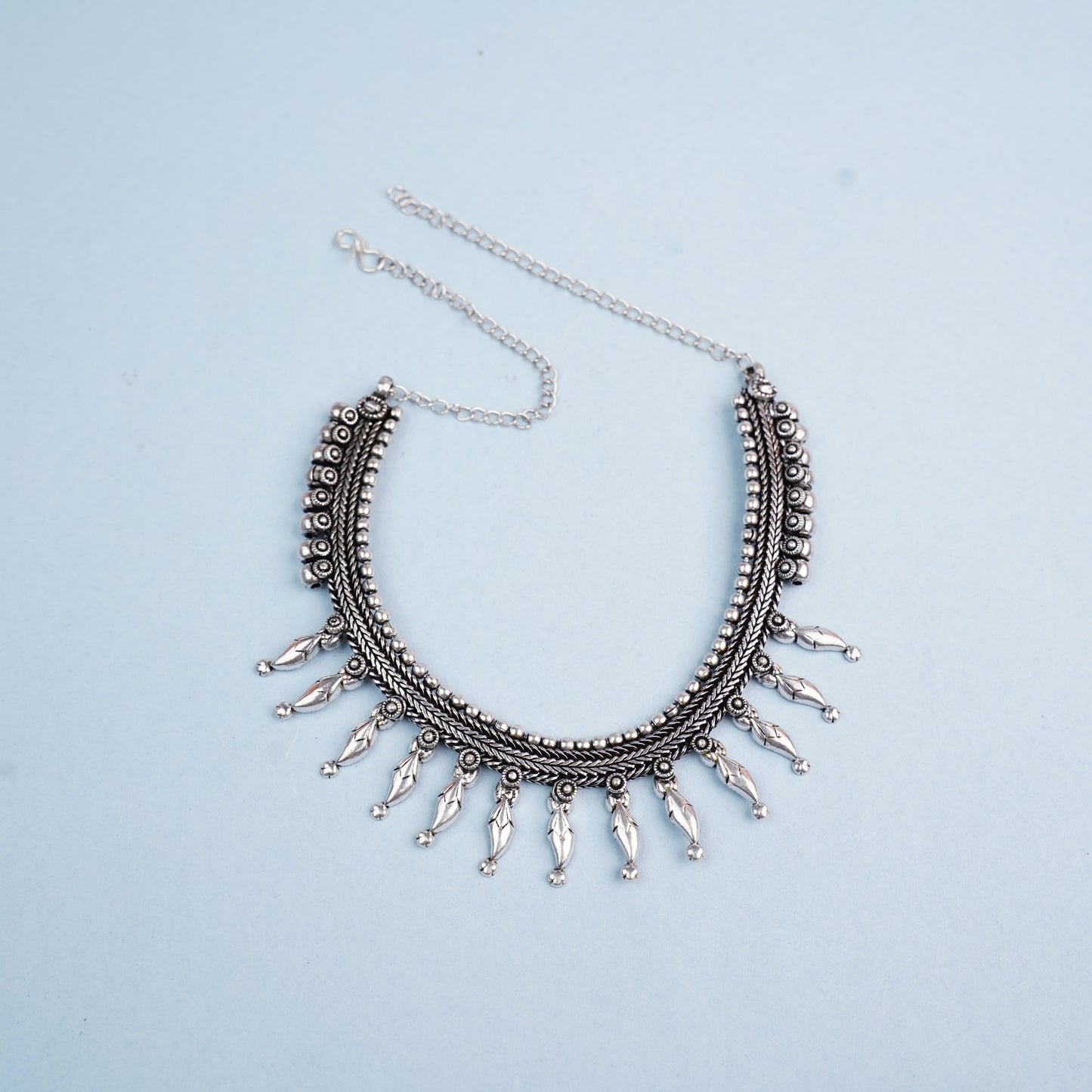 Shyamalika- Brass Oxidised Necklace