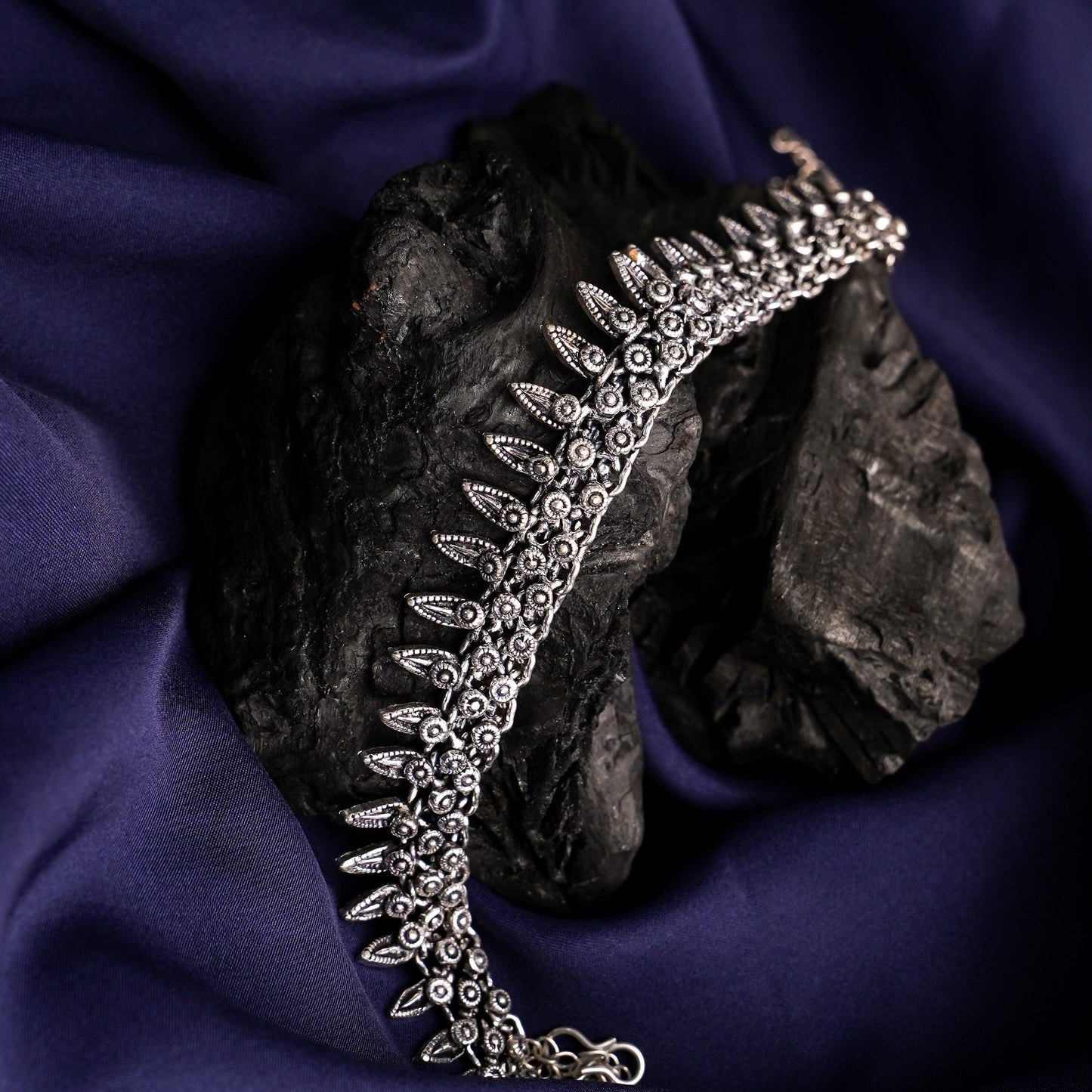 Manihar- Brass Oxidised Necklace
