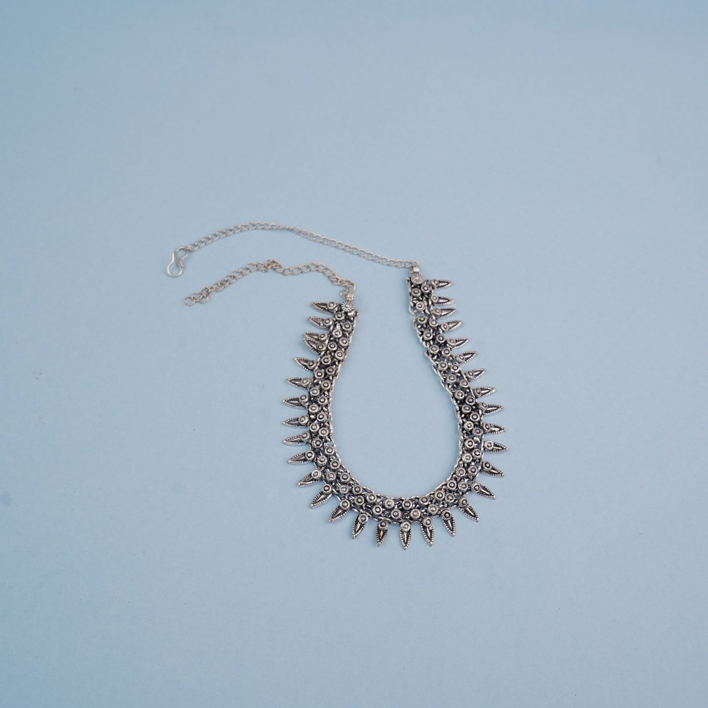 Manihar- Brass Oxidised Necklace