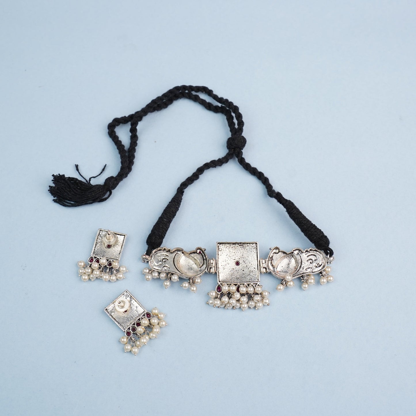 Shubhrangi- Oxidised neckpiece with Earrings