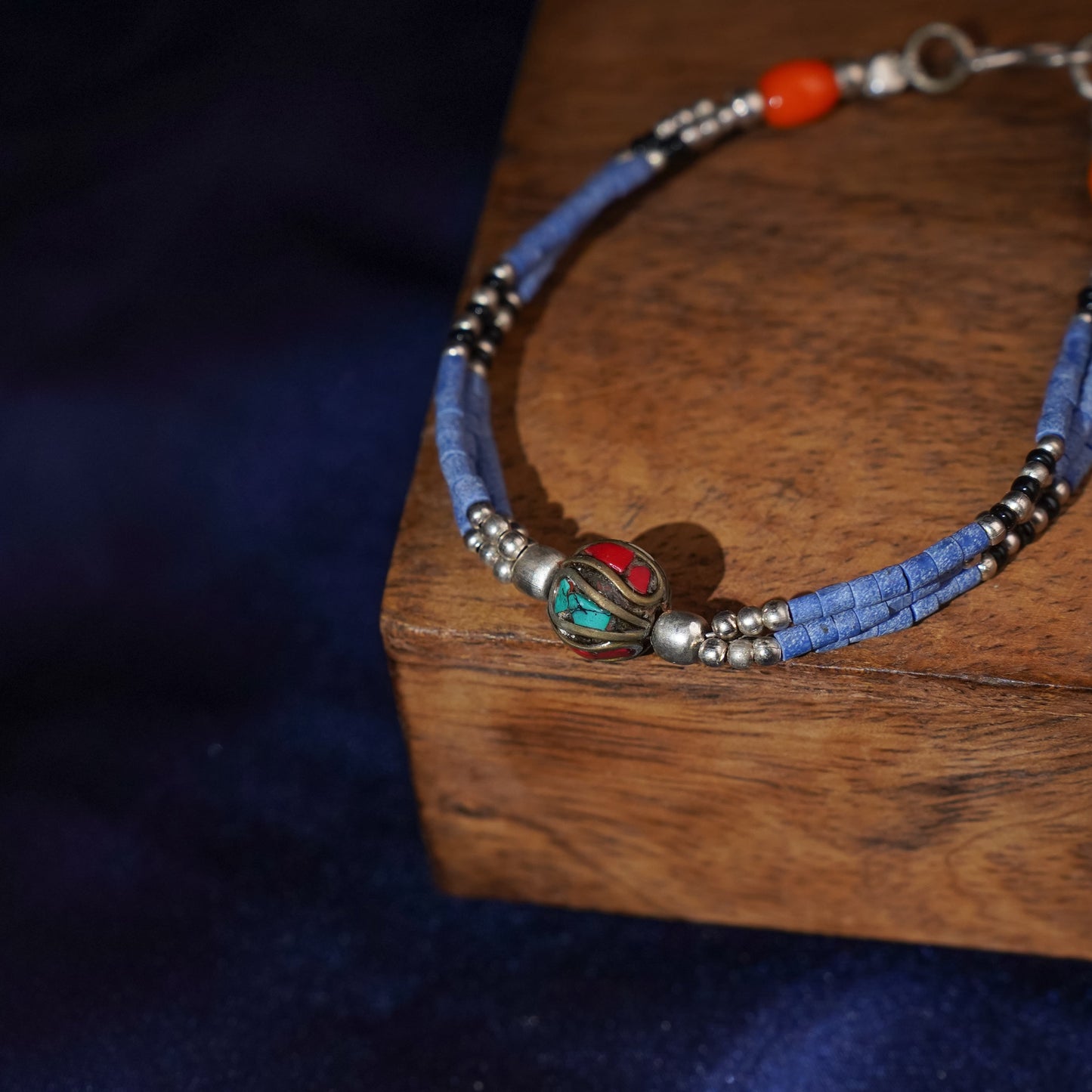 Meghna- Oxidised beaded bracelet