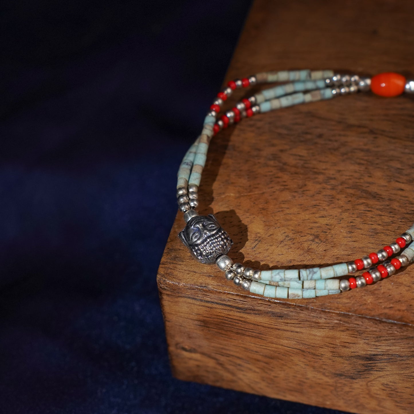 Manjari- Oxidised beaded bracelet