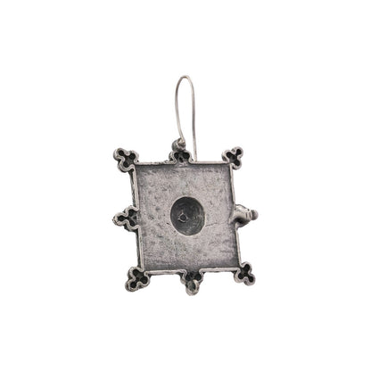 Hirakriti- Silver Brass oxidised dangler earrings