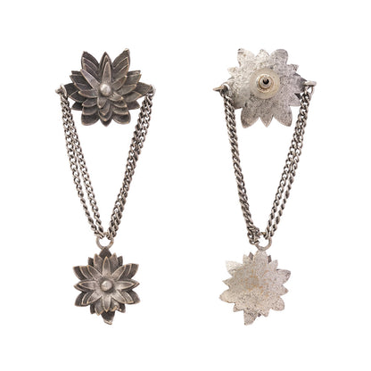 kamala- Silver Brass Oxidised dangler earrings