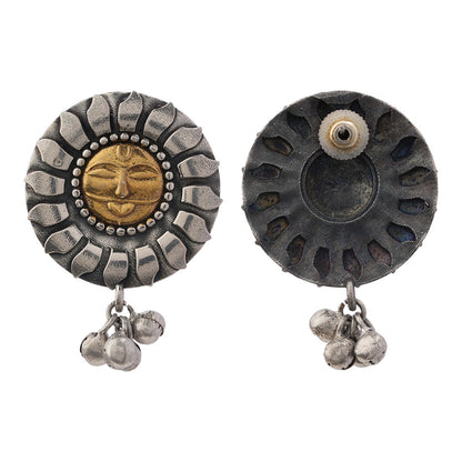 Surya- Silver Brass Oxidisd dangler earrings