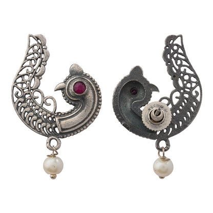 Amrapali – Antique Polish Pearl Stud Earrings