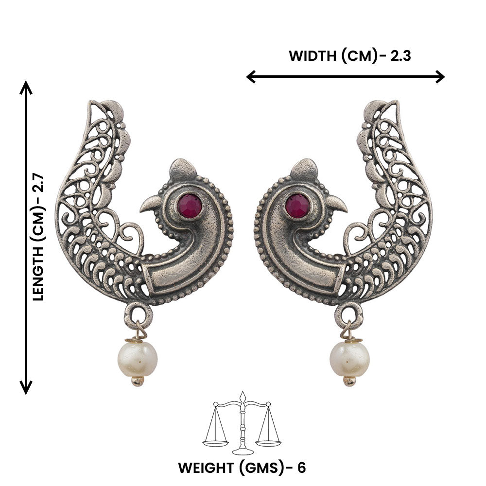 Amrapali – Antique Polish Pearl Stud Earrings