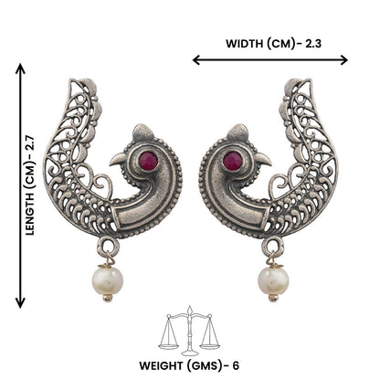 Amrapali – Antique Polish Pearl Stud Earrings