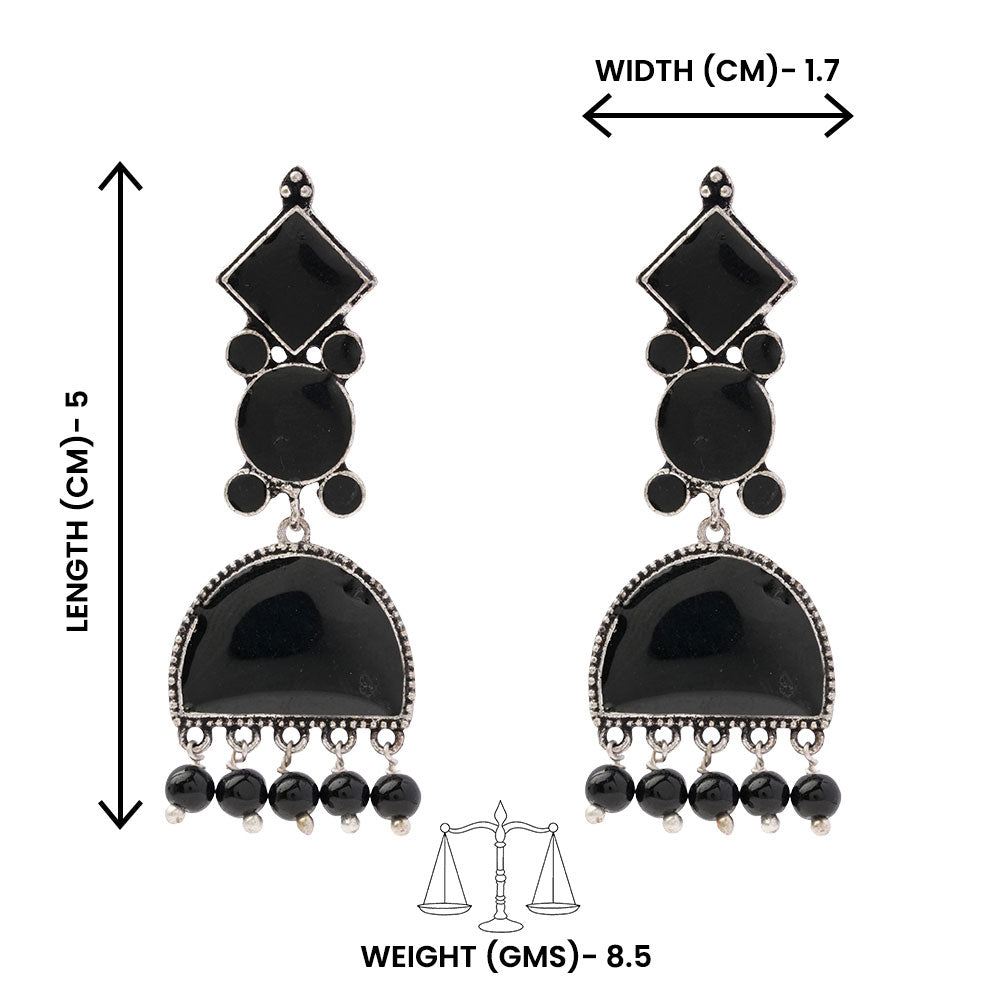 Aakar- Silver Brass dangler earrings