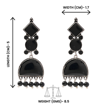 Aakar- Silver Brass dangler earrings