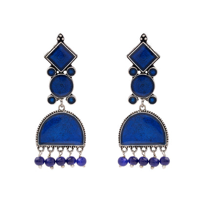 Aakar- Silver Brass dangler earrings