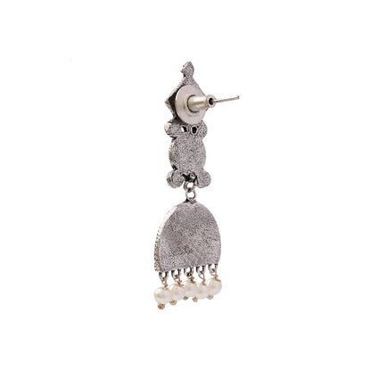 Aakar- Silver Brass dangler earrings