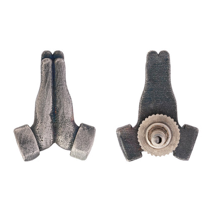 Namra- Silver Brass Oxidised Stud Earrings