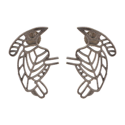 Sarika- Silver Brass oxidised stud earrings