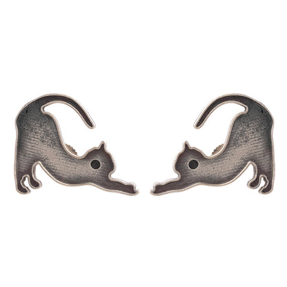 Billu- Silver Brass oxidised stud earrings