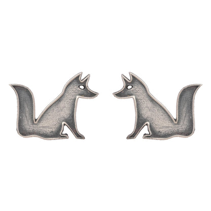 Nayana- Silver Brass oxidised stud earrings