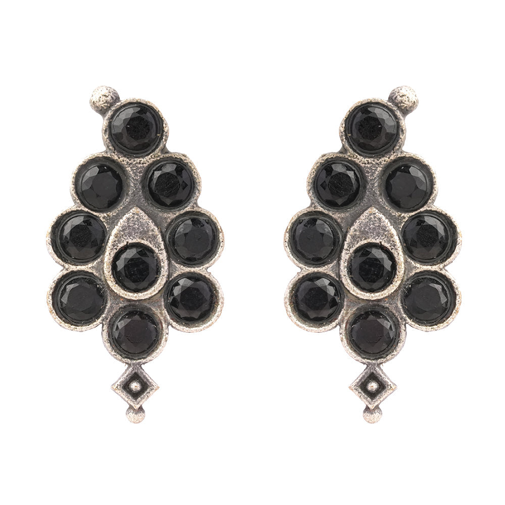 ShyamRatna- Silver Brass Stone-Studded Stud Earrings