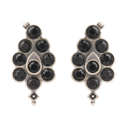 ShyamRatna- Silver Brass Stone-Studded Stud Earrings