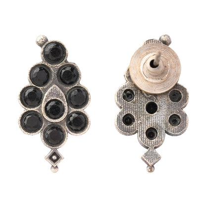 ShyamRatna- Silver Brass Stone-Studded Stud Earrings