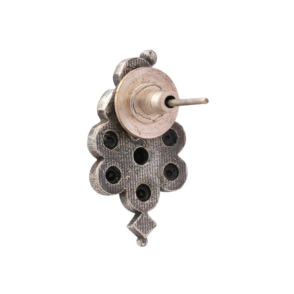 ShyamRatna- Silver Brass Stone-Studded Stud Earrings