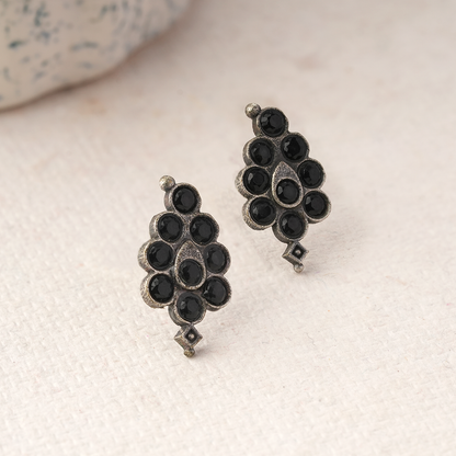 ShyamRatna- Silver Brass Stone-Studded Stud Earrings