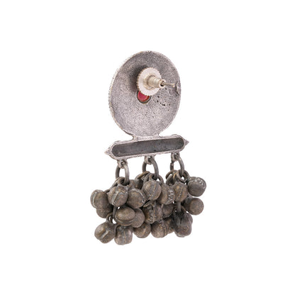 ShahiFarmaan- Silver Brass ghunghroo dangler earrings