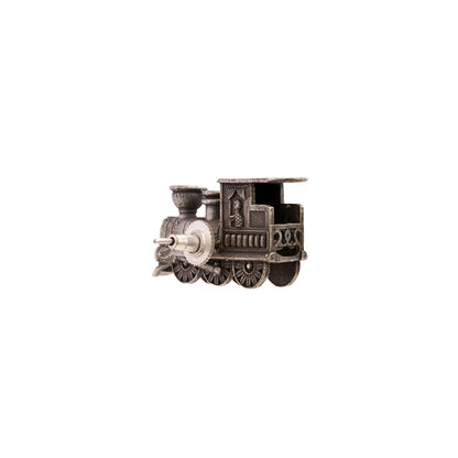 Rail- Silver Brass oxidised stud earrings