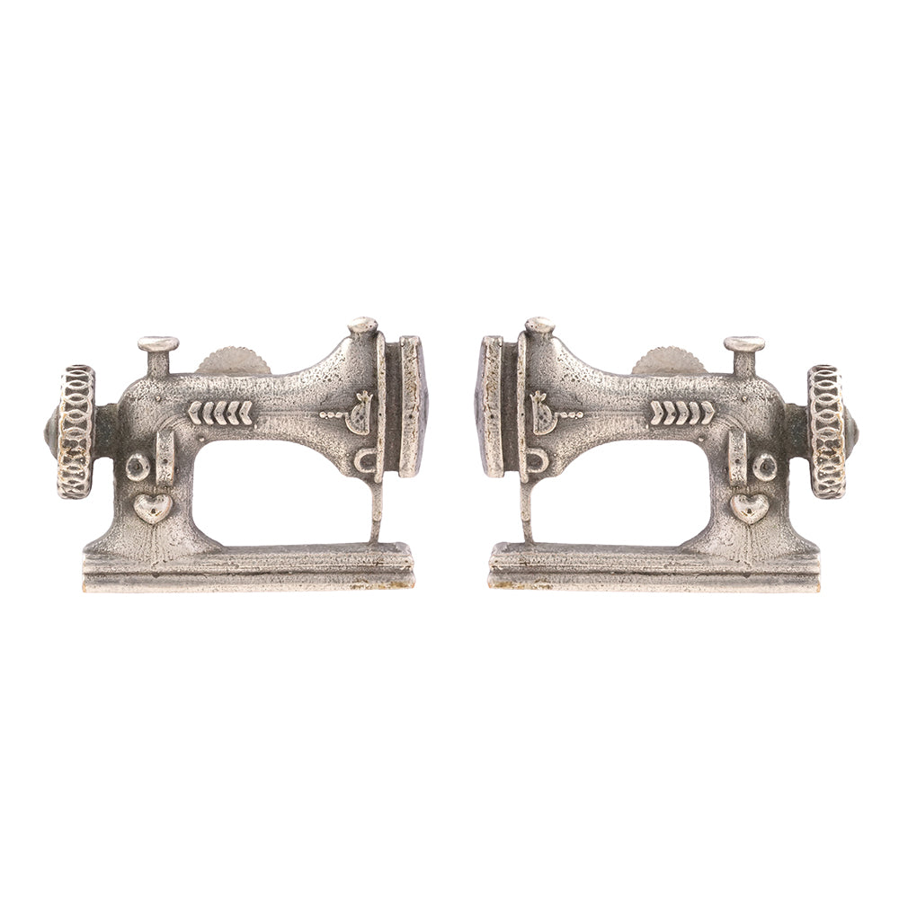 Darji- Silver Brass oxidised stud earrings
