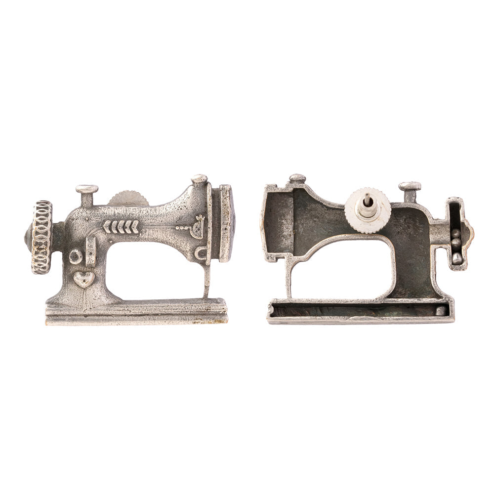 Darji- Silver Brass oxidised stud earrings