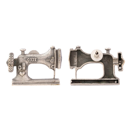 Darji- Silver Brass oxidised stud earrings