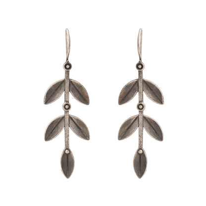 Parna- Silver Brass Oxidised dangler earrings