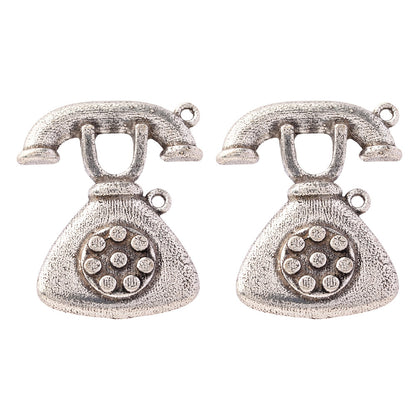 BaatCheet- Silver Brass oxidised stud earrings