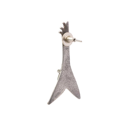 Ragini- Silver Brass oxidised stud earrings