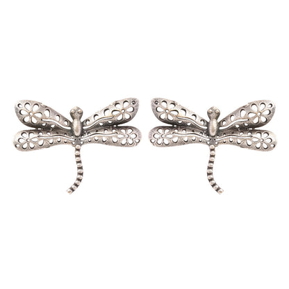 Vanyja- Silver Brass oxidised stud earrings