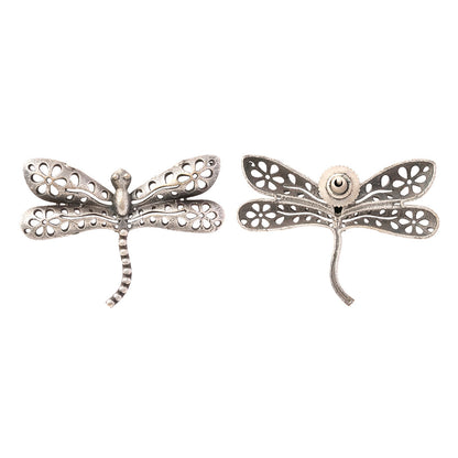 Vanyja- Silver Brass oxidised stud earrings