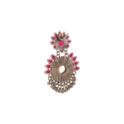 Aarika- Silver Brass ghunghroo dangler earrings