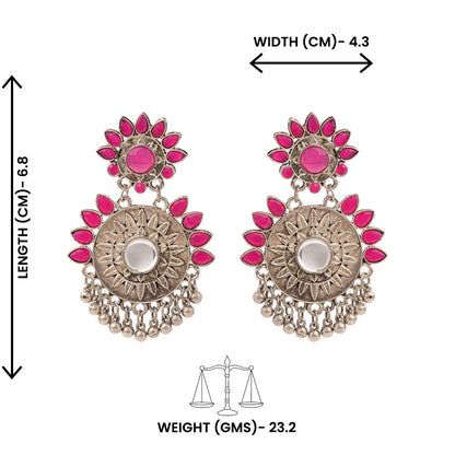 Aarika- Silver Brass ghunghroo dangler earrings