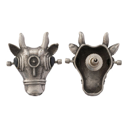 Nandi- Silver oxidised Stone-Studded stud earrings(Black)