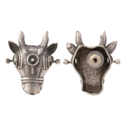 Nandi- Silver oxidised Stone-Studded stud earrings(white)