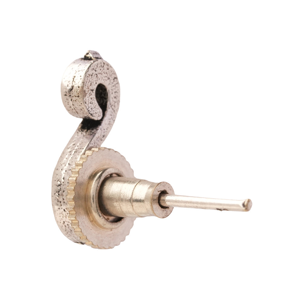 Do Anmol- Combo of Silver Brass Oxidised stud Earrings