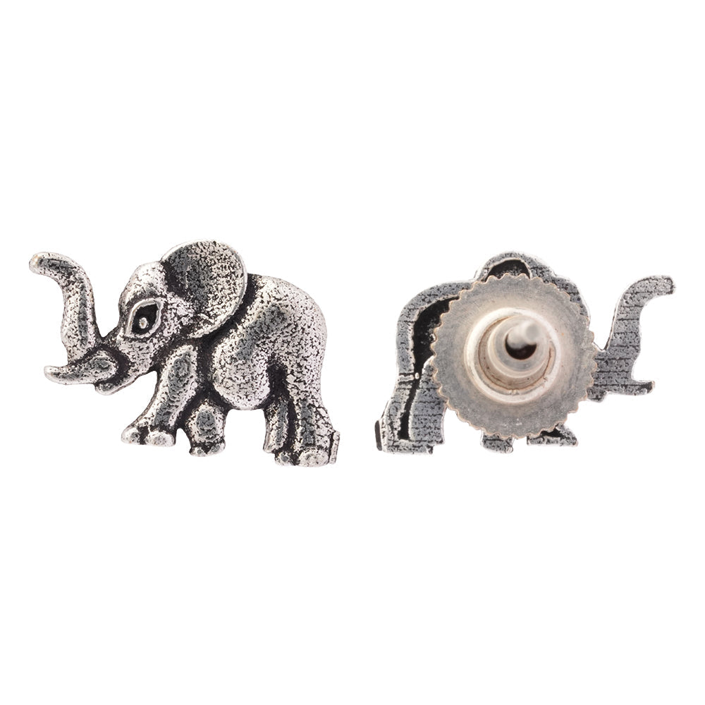 Kanika- Combo of Silver Brass Oxidised stud Earrings